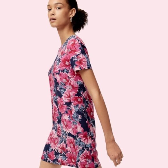 ARITZIA Babaton Patricio  Floral-Crepe T-shirt Dress Sz 0 - Picture 5 of 7